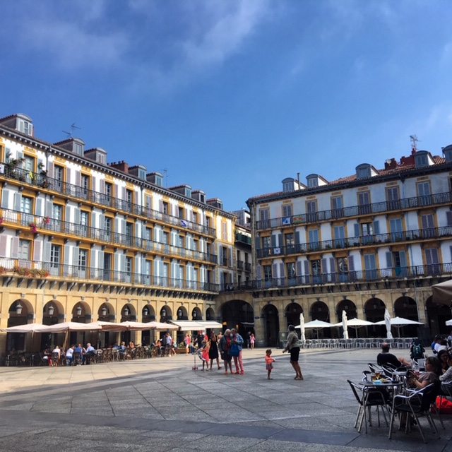 Constitution Square in the center of San Sebastian