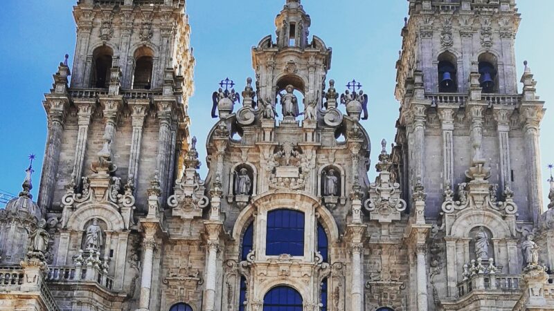 at the end of the Camino de Santiago