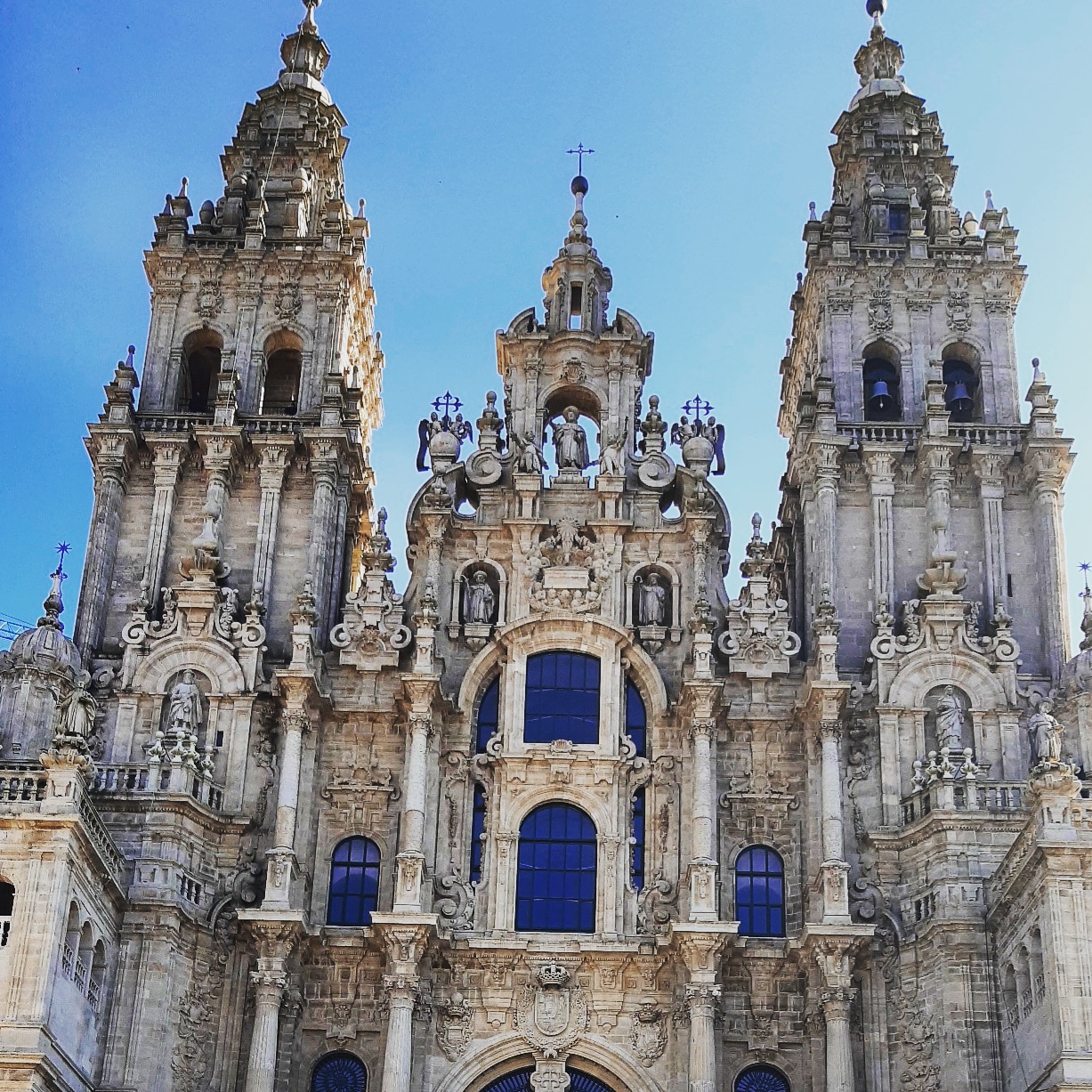 at the end of the Camino de Santiago