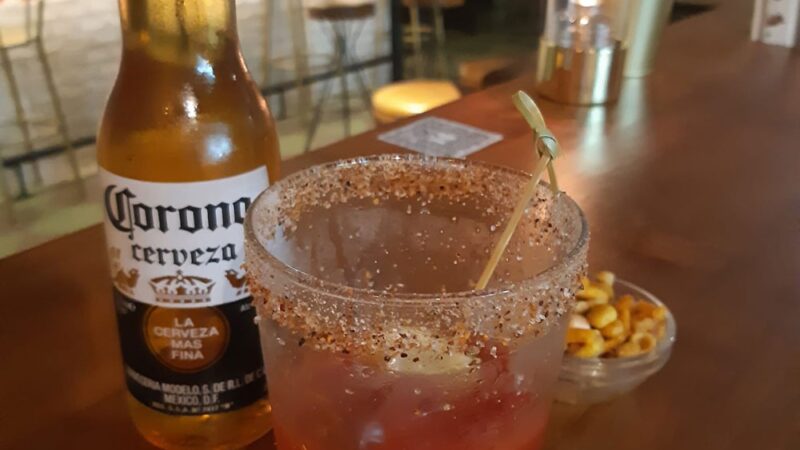 Michelada in Pax 49, a cocktail bar in Barcelona