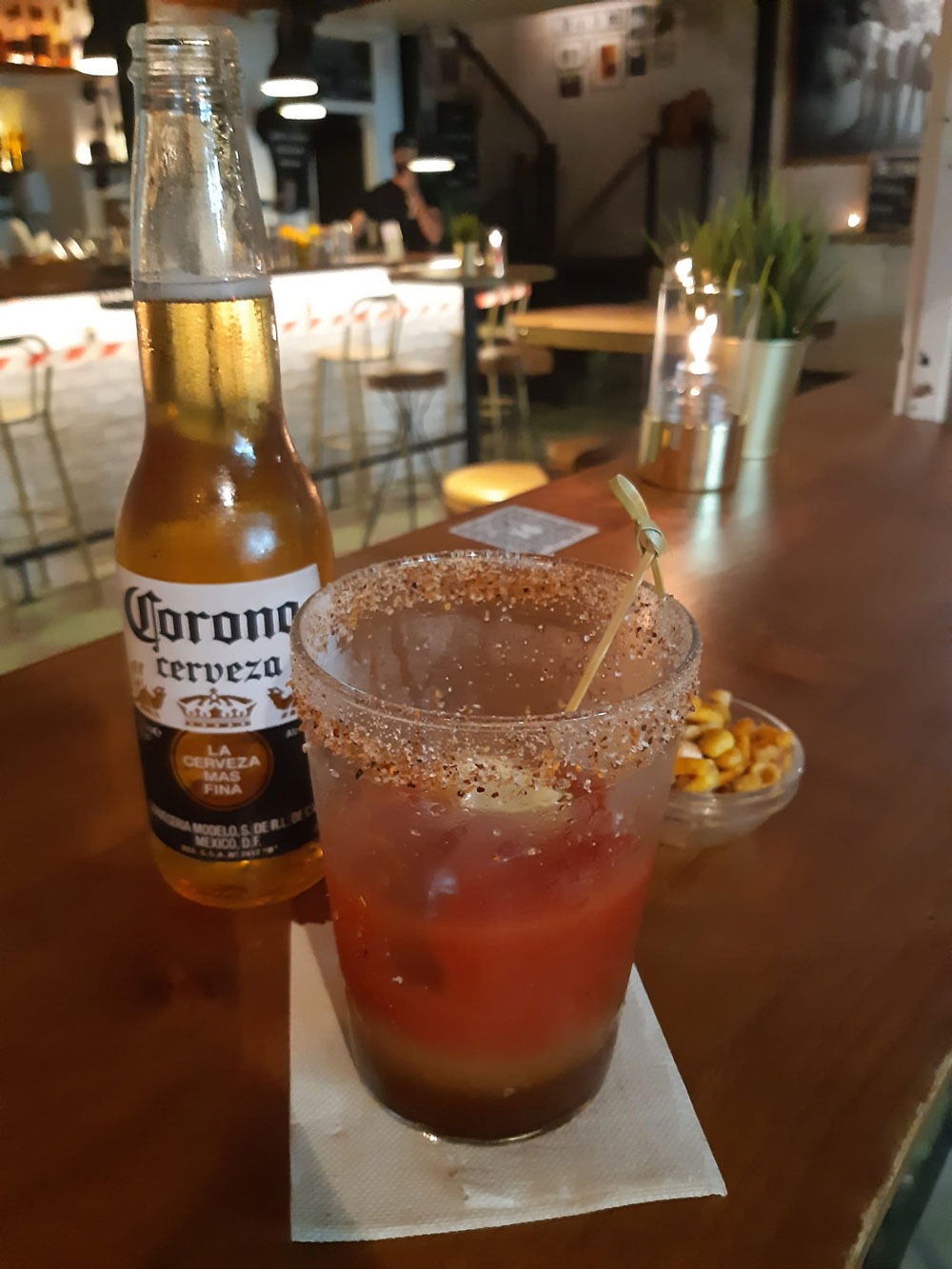 Michelada in Pax 49, a cocktail bar in Barcelona