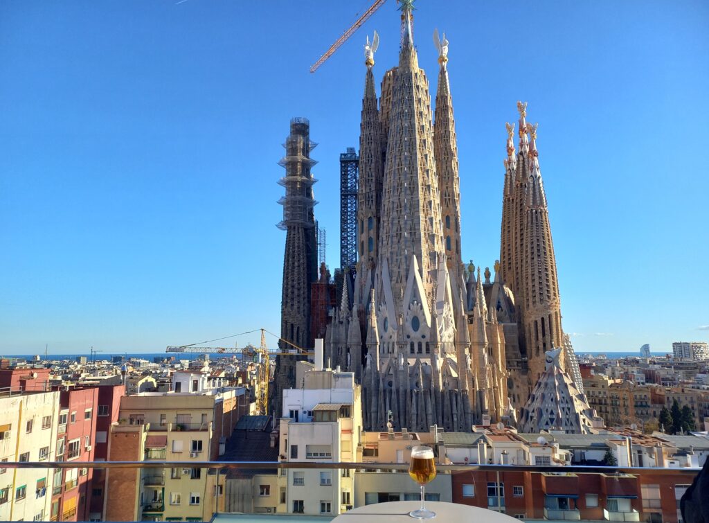 Rooftop view of the Sagrada Familia