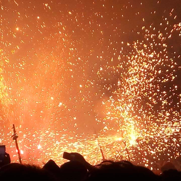 Majorcan bonfires in Gracia