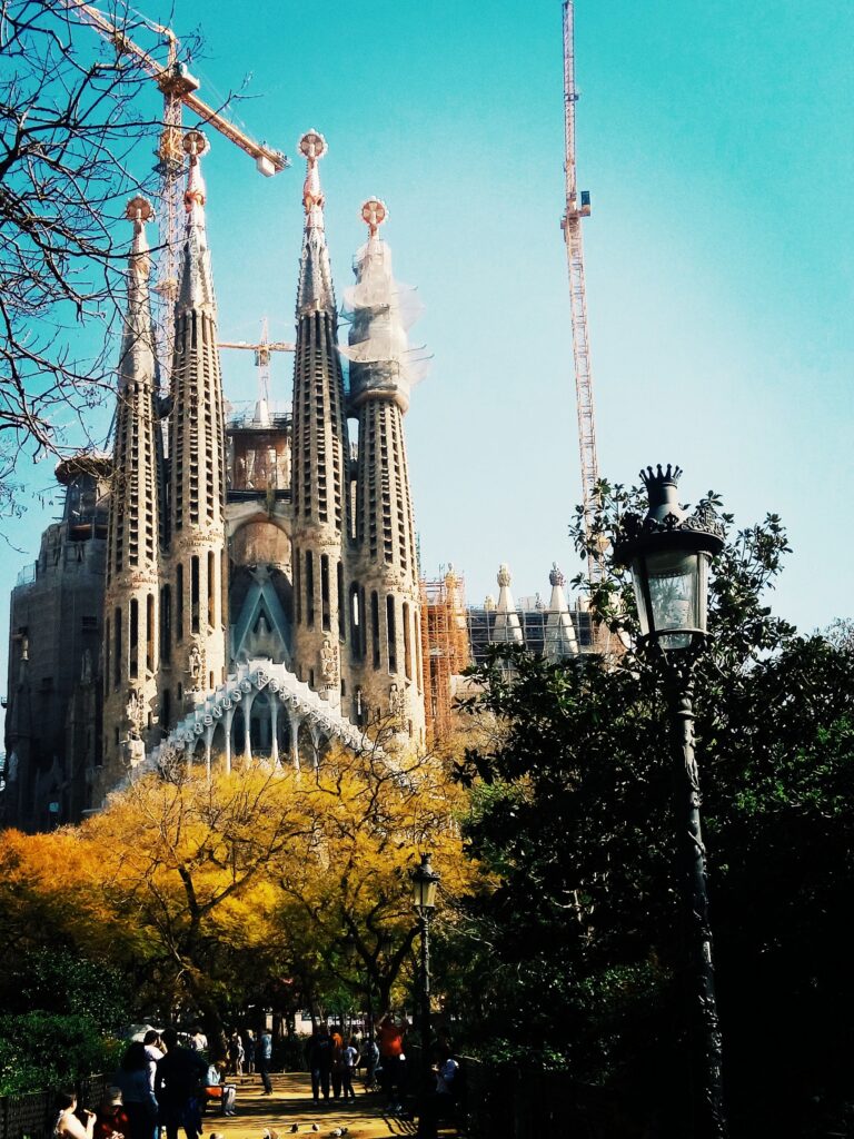 The Sagrada Familia: view from the park