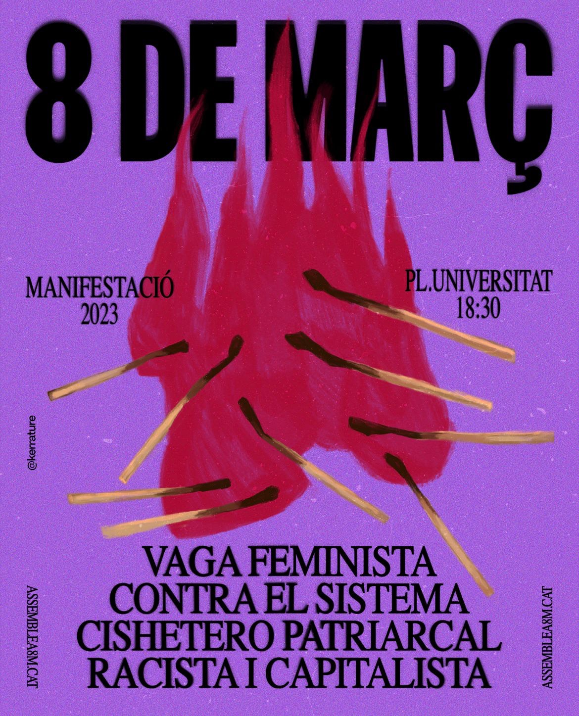 Today's March in favour of Women's rights in Barcelona