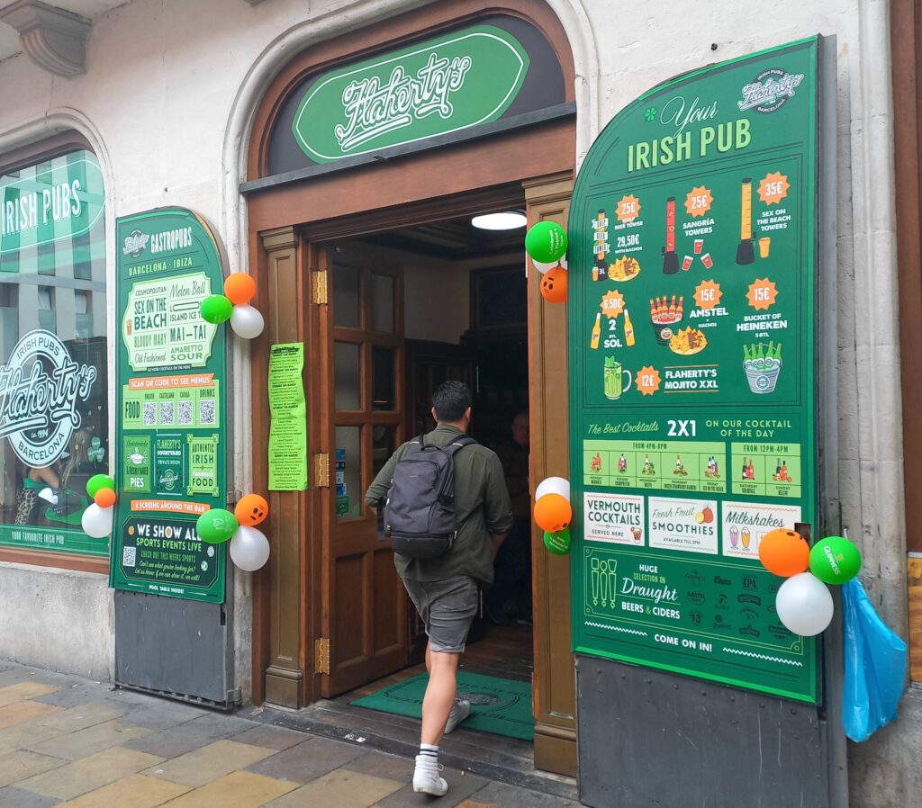 Saint Patrick’s Day in Barcelona, in Flaherty's